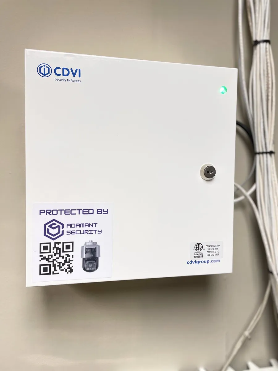 Access control panel installed and labelled by Adamant Security